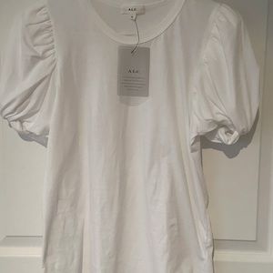 A.L.C. NWT white cotton puff Kati crew